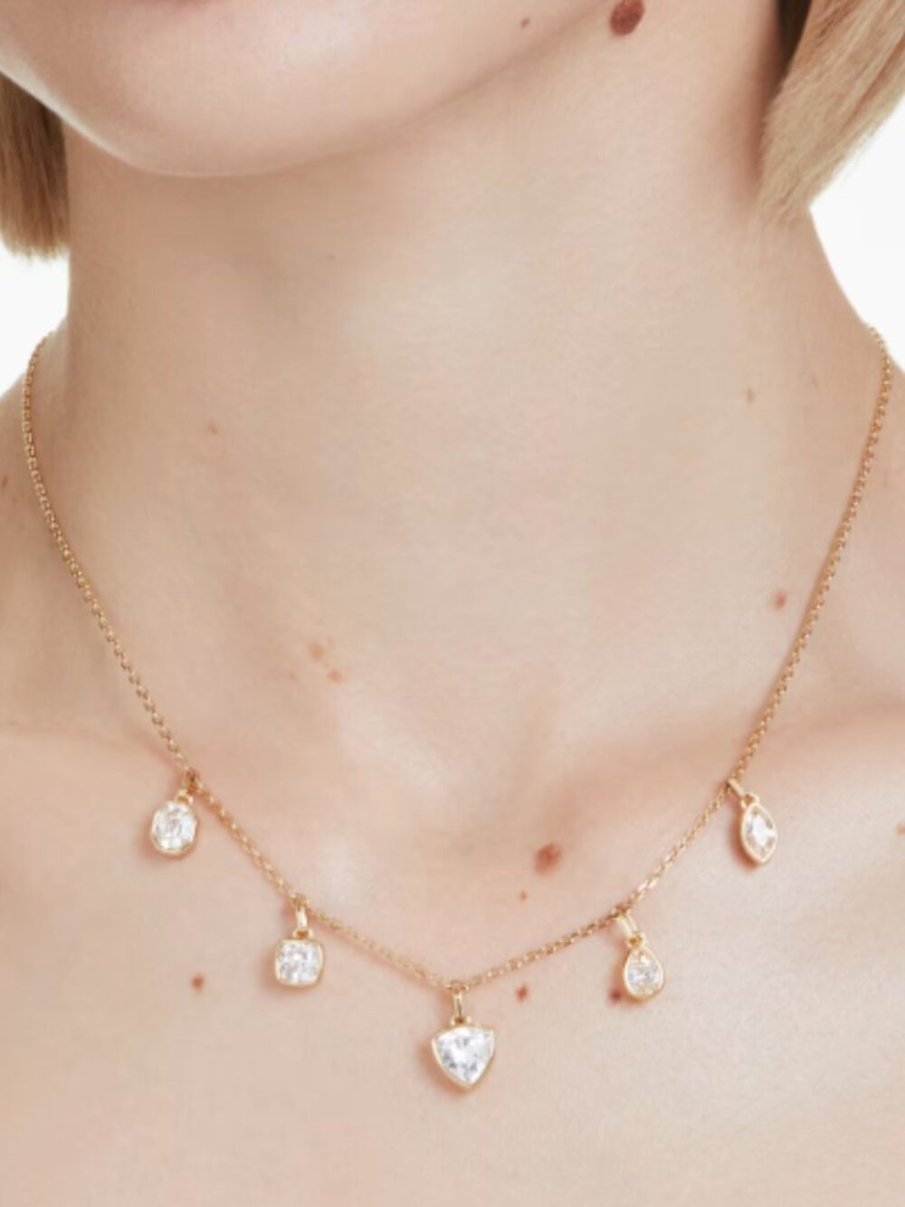 Swarovski Imber Necklace Mixed Cuts, White, Gold-Tone Plated NWT $249 MSRP 20"